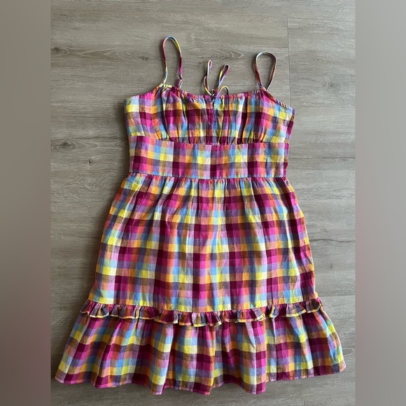 BCBGeneration Dresses & Skirts - NWT BCBG plaid milkmaid mini dress SZ S Colorful Vibrant